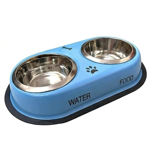 Stainless Steel 2-in-1 Pet Feeding Bowl