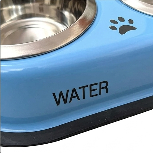 Stainless Steel 2-in-1 Pet Feeding Bowl