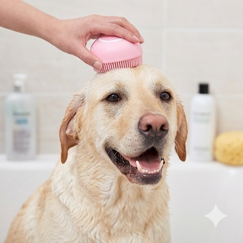 Silicone Massage Brush for Pet (Multicolor)