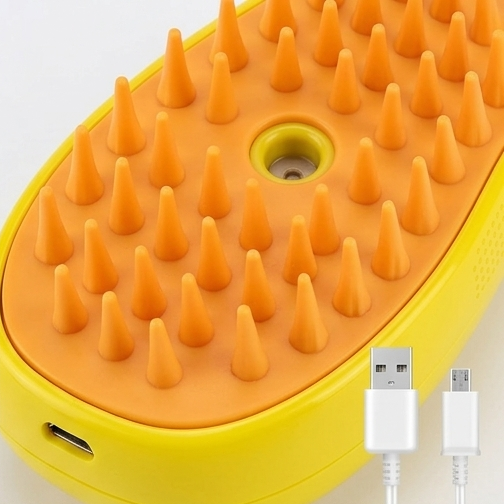 3-in-1 Silicone Cat Steam Brush & Cleanser